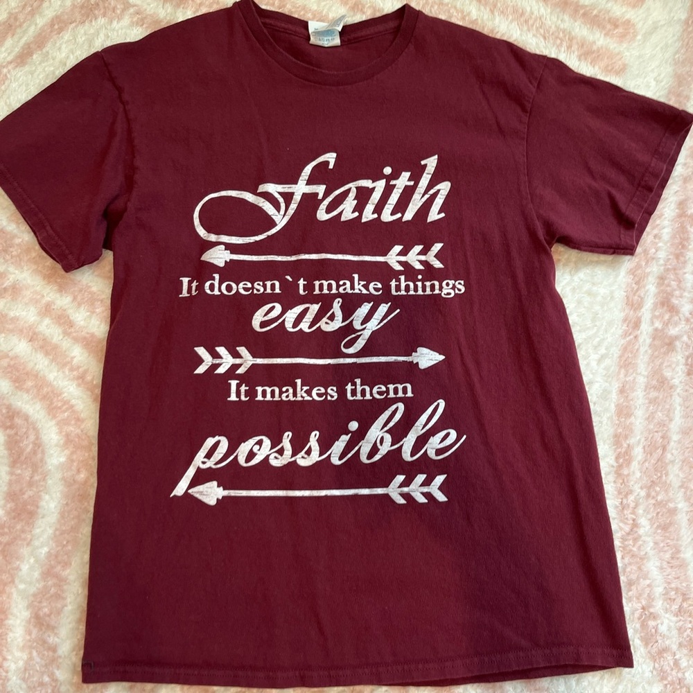 Faith Maroon T-Shirt